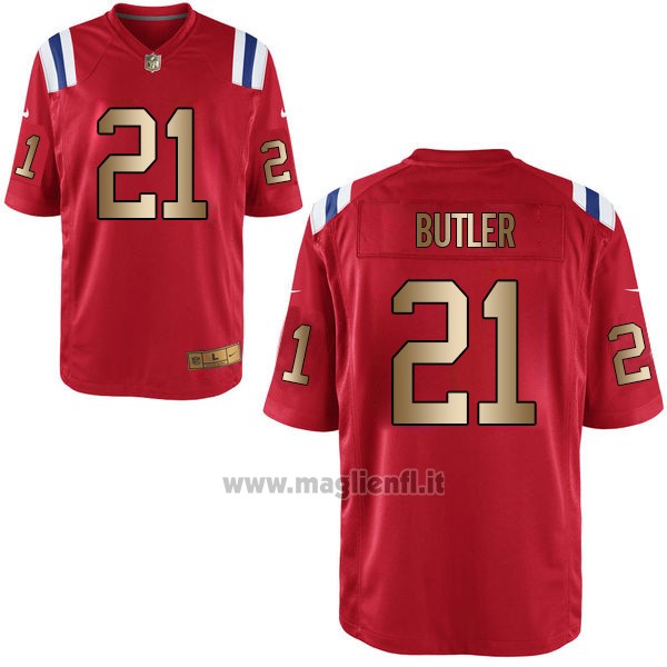 Maglia NFL Gold Game New England Patriots Butler Rosso